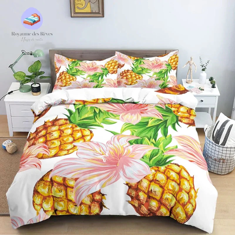 Housse de couette Ananas 2 Personnes