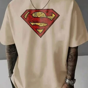 T-shirt Superman – Vintage Oversize Logo Rétro