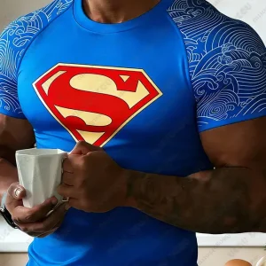 T-shirt Superman Compression – Coupe Training Athlétique
