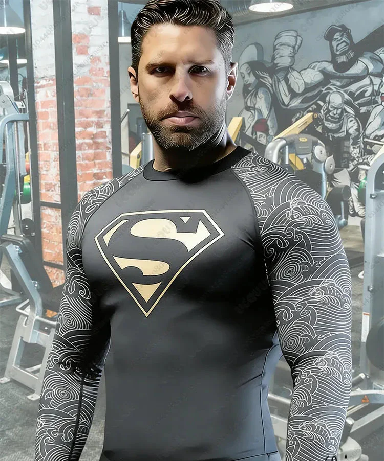 T-shirt Superman Compression – Coupe Training Athlétique – Image 8