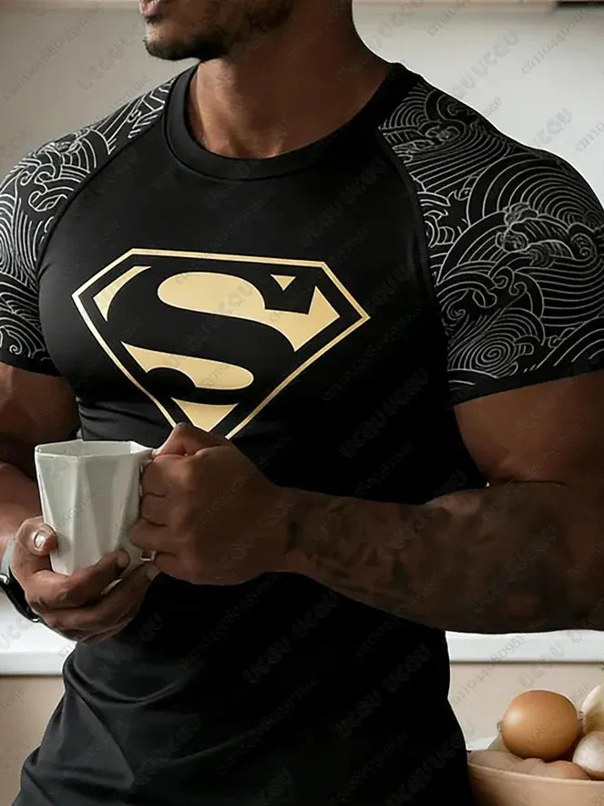 T-shirt Superman Compression – Coupe Training Athlétique – Image 3